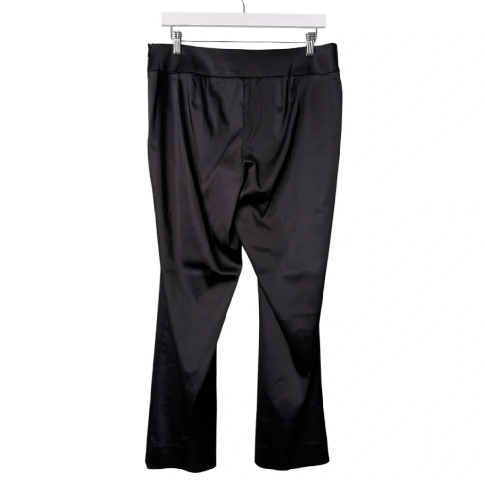 NWT White House Black‎ Market Satin Slim Leg Trouser Pants Black Women’s Size 10 - Picture 5 of 12